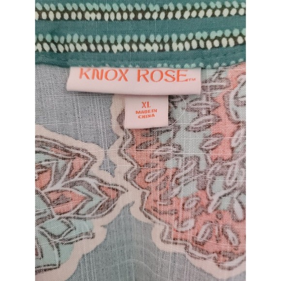 Knox Rose Teal and Red Floral Maxi Dress - Picture 2 of 15